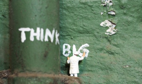 think big painted on wall