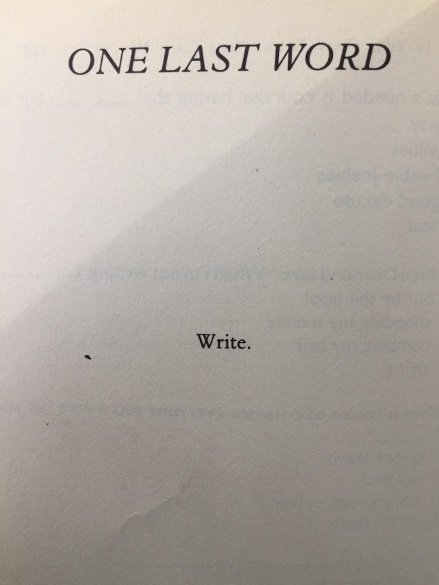 One last word Saltzman book