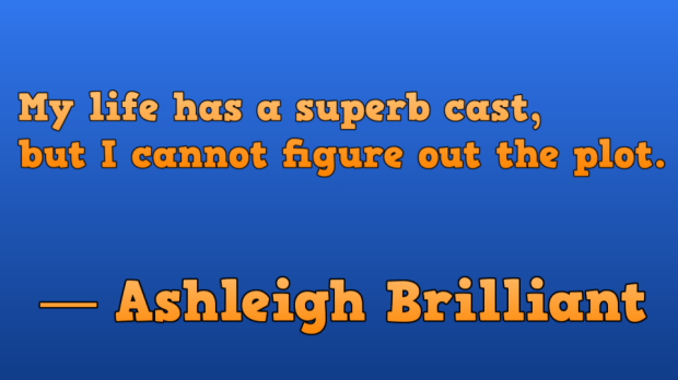 Ashleigh Brilliant cast plot slide png